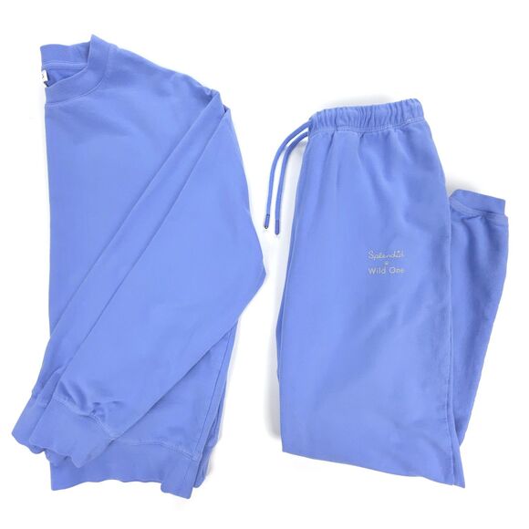 SPLENDID Wild One All-Gender Crewneck Pullover Co-ord Jogger Sweatsuit Moonstone - Picture 16 of 16